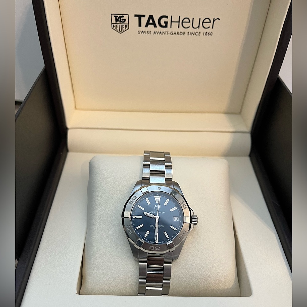Tag Heuer Aquaracer with blue dial